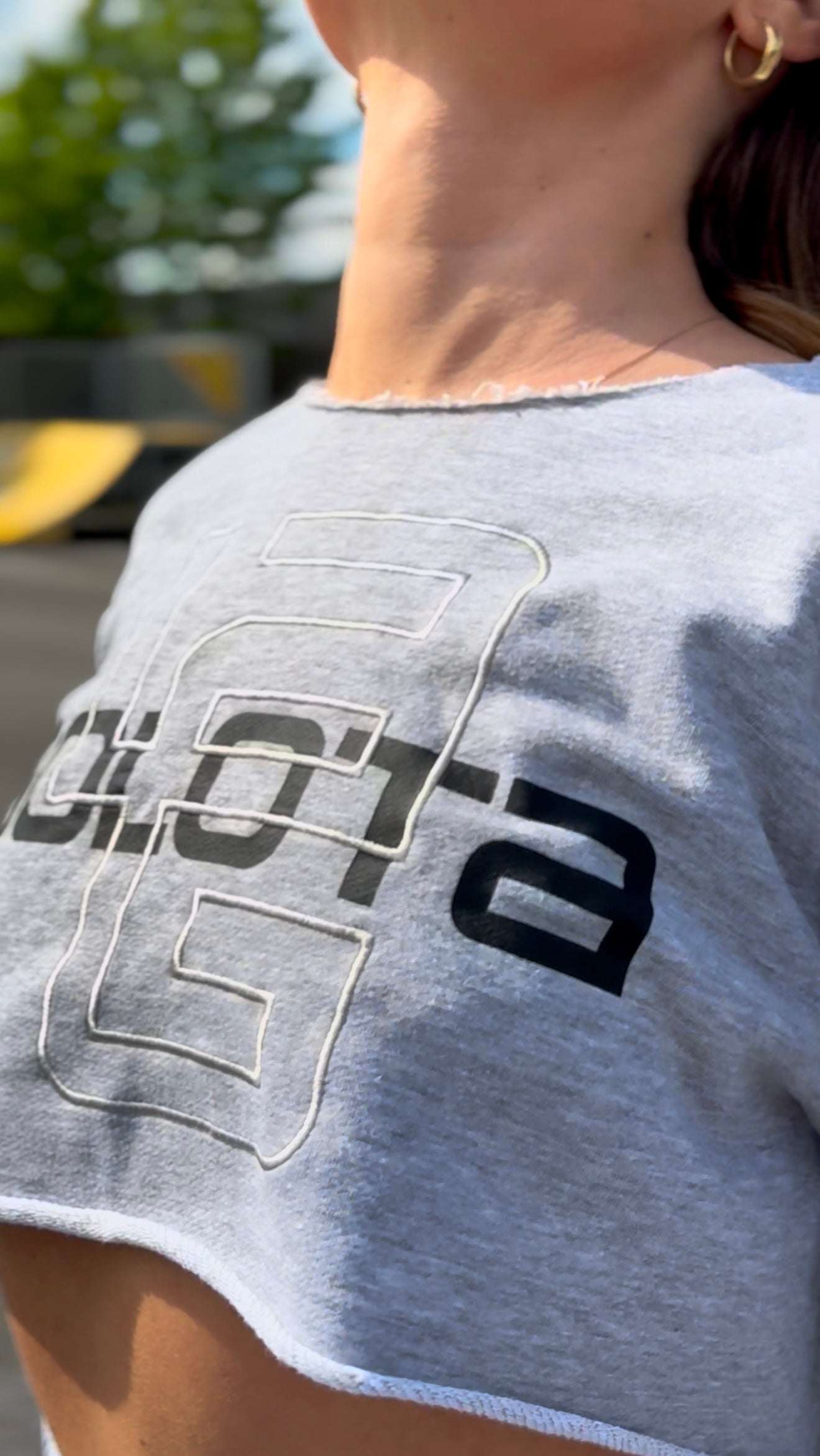 Woman Crop-Top - Light Grey