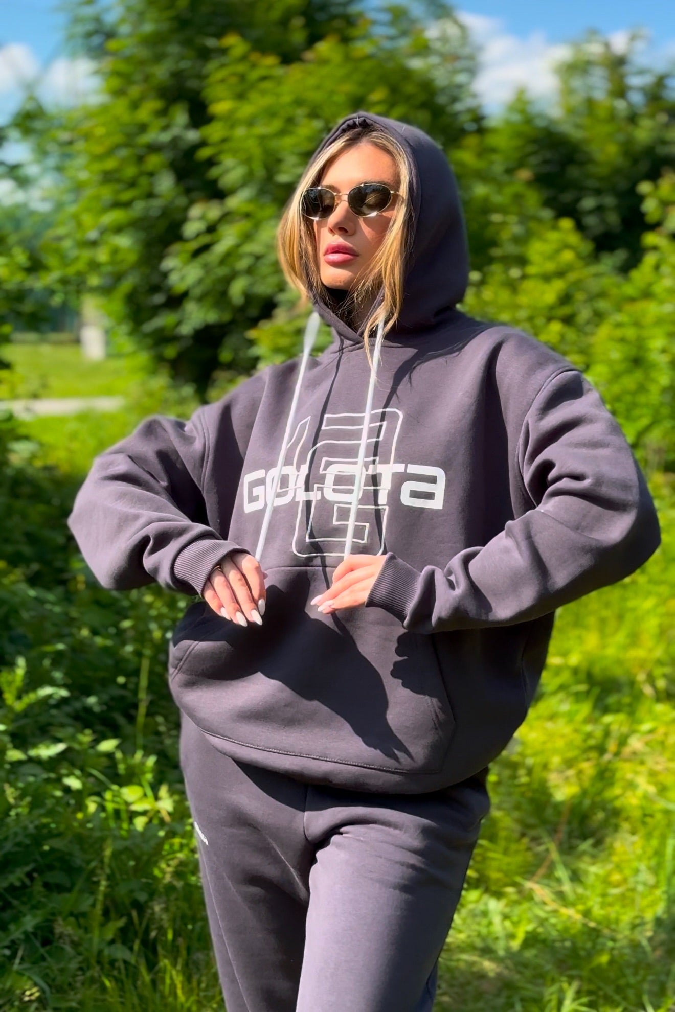 Унисекс Hoodie – Graphite, Logo