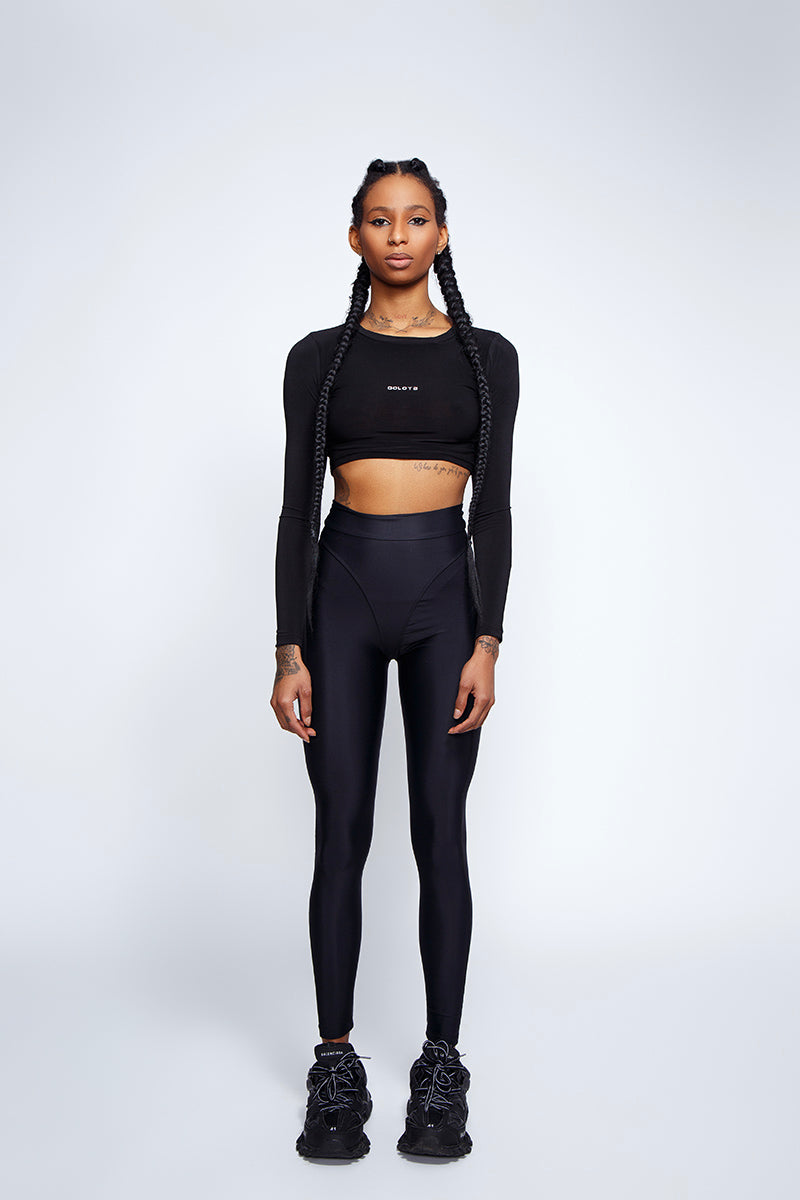 Women, Leggings Thong Fit - Black