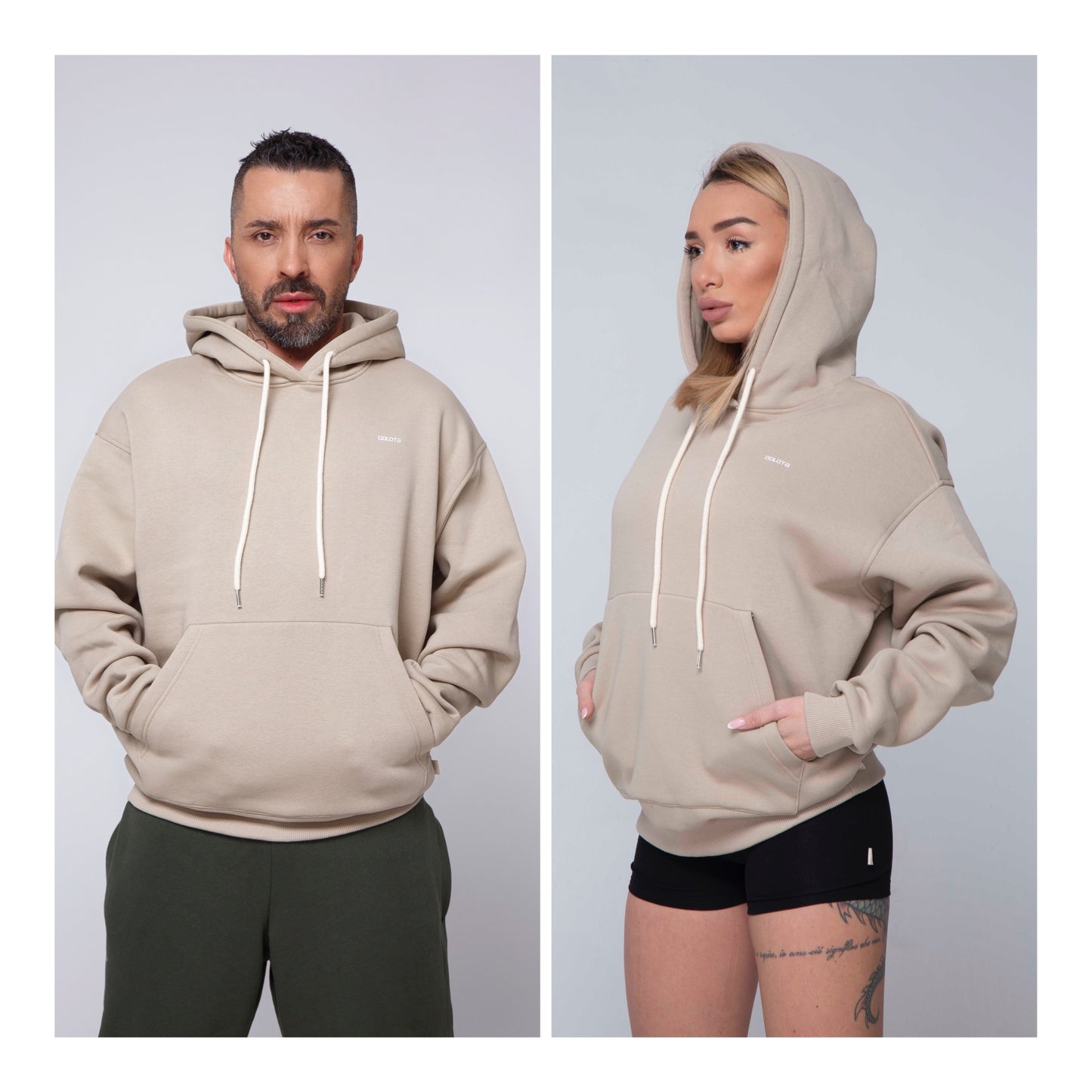 Unisex Hoodie Oversize - Nude
