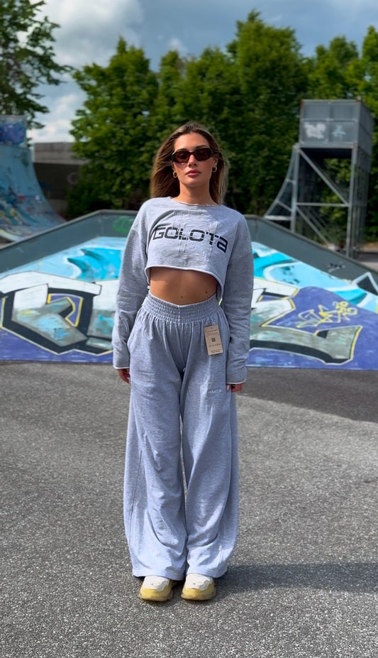 Woman Wide Pants - Light Grey