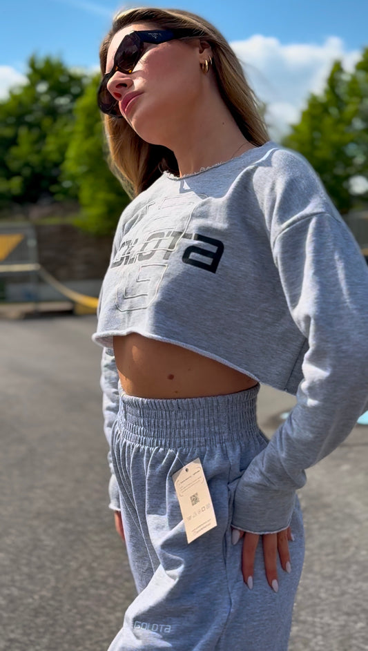 Woman Crop-Top - Light Grey