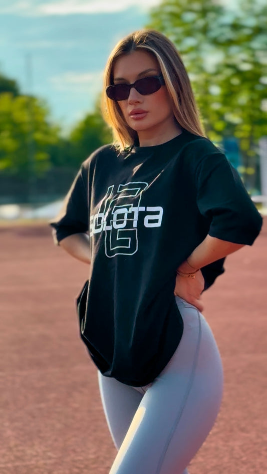 Унисекс Oversize Тениска - Black, Logo