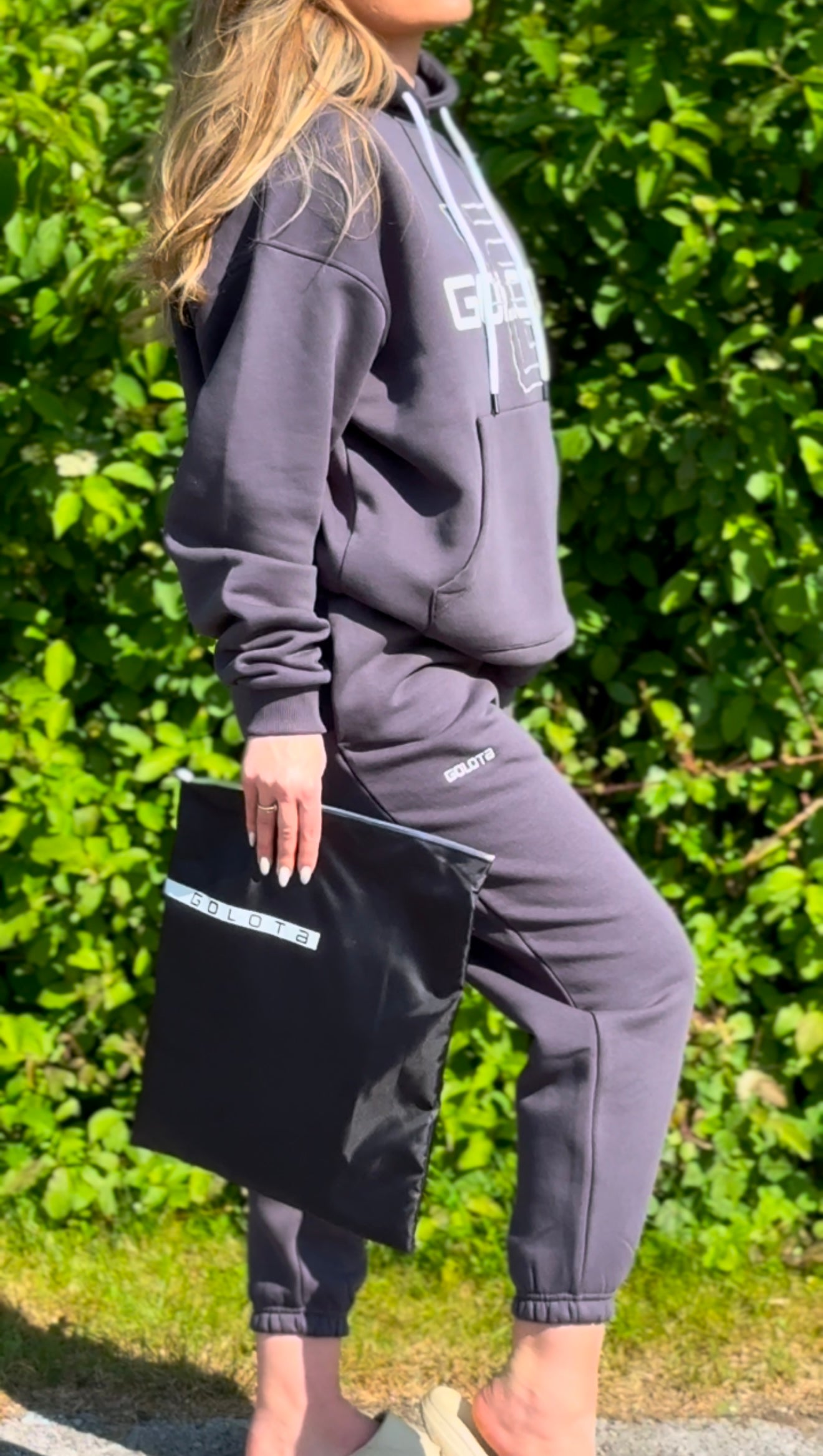 Унисекс Hoodie – Graphite, Logo