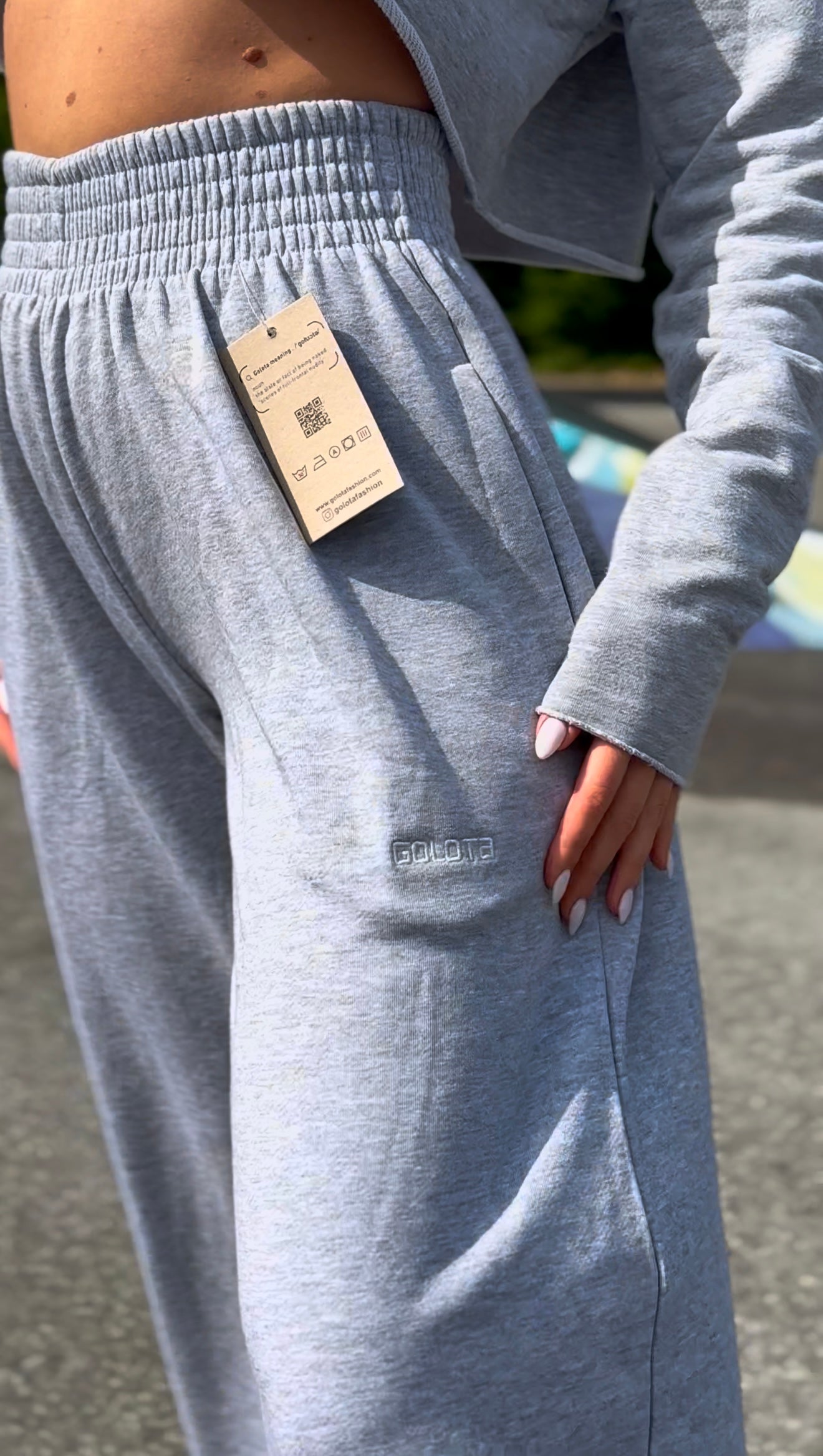 Woman Wide Pants - Light Grey