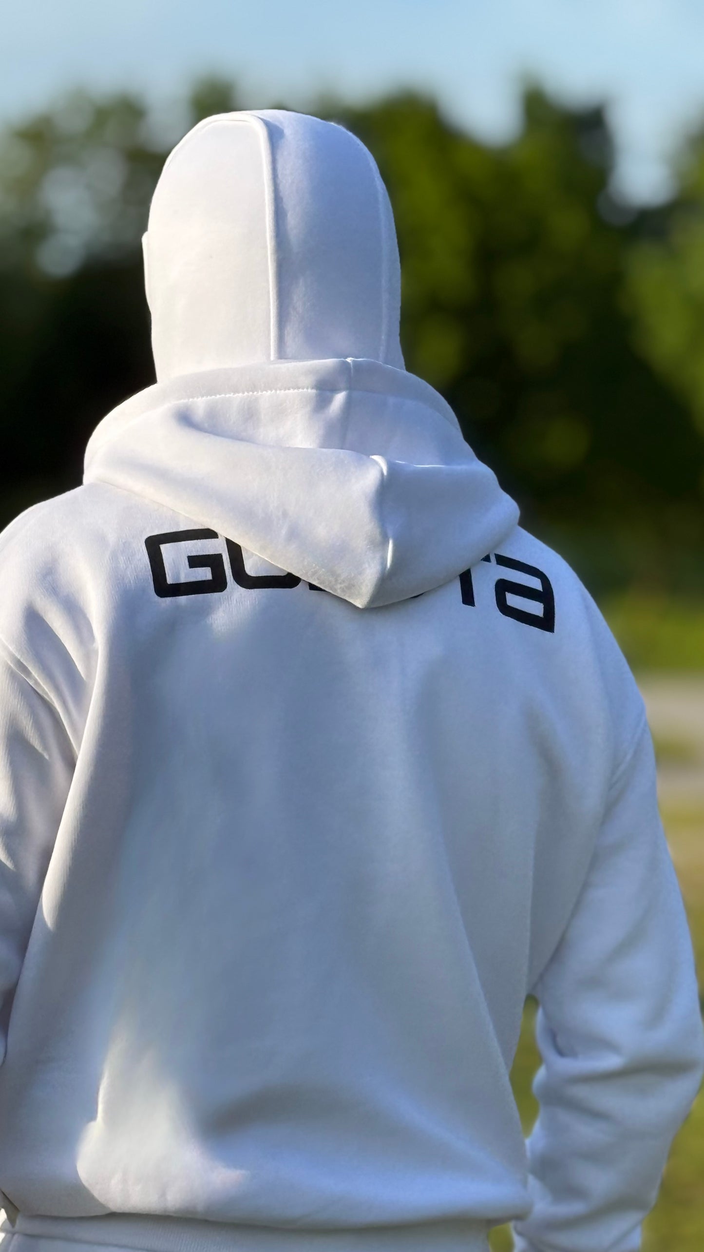 Unisex Oversize Mask Hoodie - Off-White, Logo