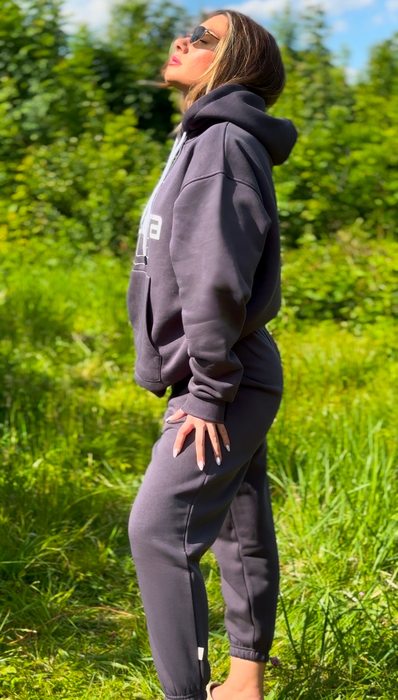 Унисекс Hoodie – Graphite, Logo