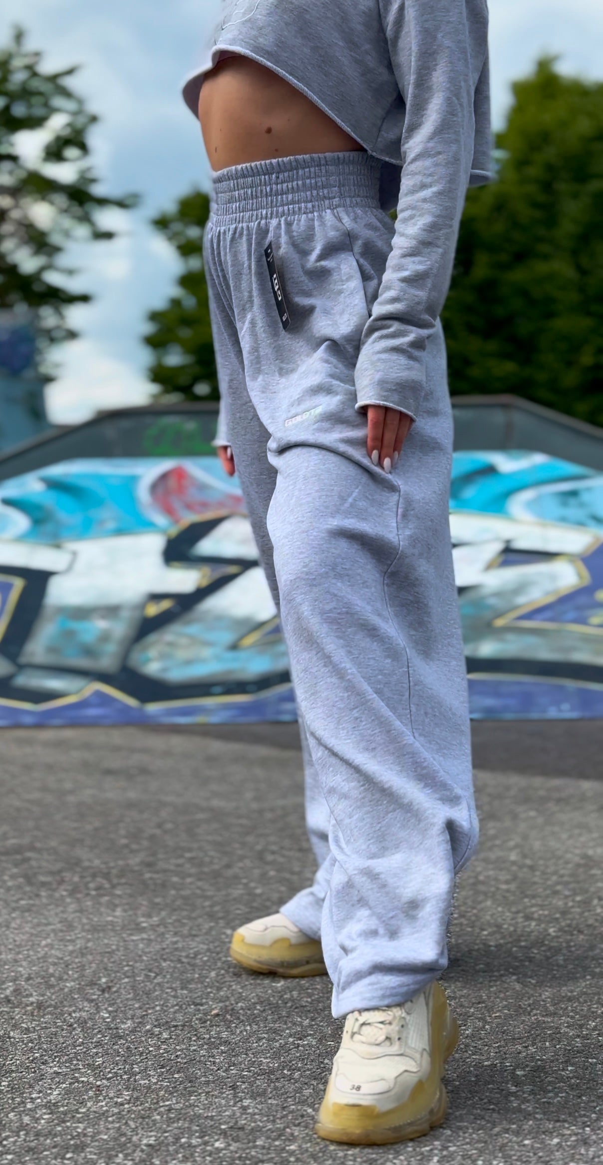 Woman Wide Pants - Light Grey